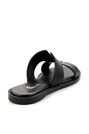 Siyah Leather Kadın Terlik K04666014403