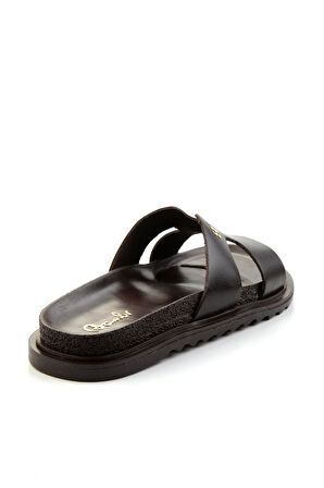 Kahve Leather Kadın Terlik K04666013803