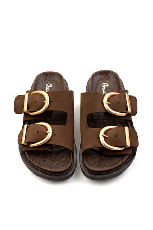 Kahve Leather Kadın Terlik K04666013901