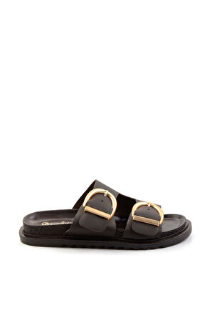 Kahve Leather Kadın Terlik K04666013903