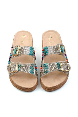 Beyaz  Kadın Terlik K04678080687