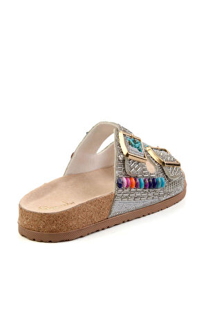 Beyaz  Kadın Terlik K04678080687