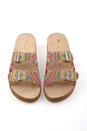 Bej  Kadın Terlik K04678080787