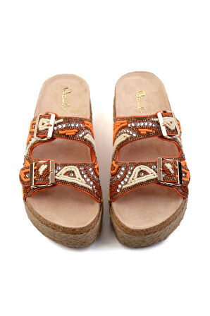 Turuncu  Kadın Terlik K04678080587