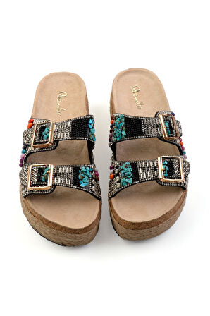 Siyah  Kadın Terlik K04678080487