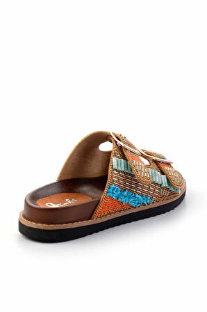 Taba Çok Renkli  Kadın Terlik K04678200087