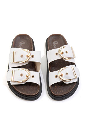 Beyaz  Kadın Terlik K04688002809