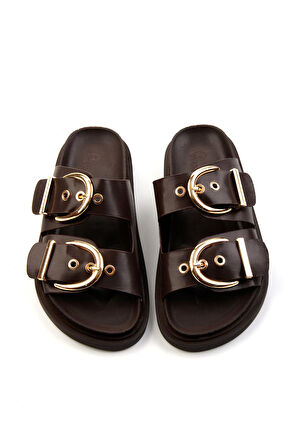 Kahve  Kadın Terlik K04688003109