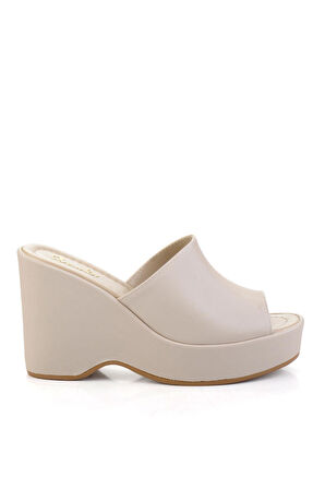 Mat Bej  Kadın Terlik K04688001938