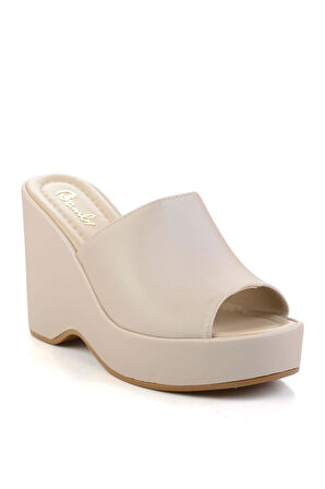 Mat Bej  Kadın Terlik K04688001938