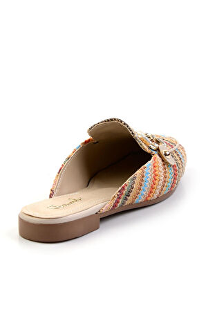 Bej Çok Renkli  Kadın Terlik K04688001828