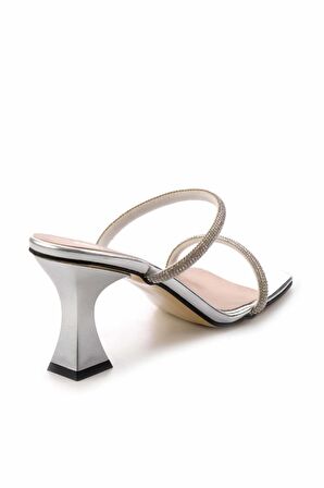 Bambi Gümüs Ayna  Kadın Terlik K04726010439