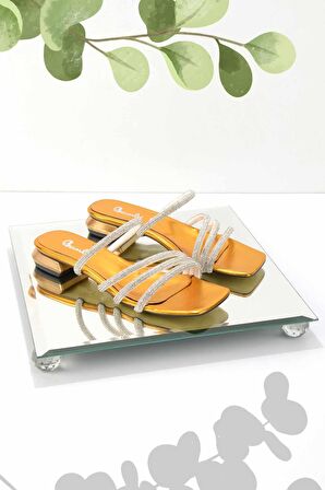 Metalik Turuncu  Kadın Terlik K04726200009