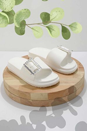 Beyaz Jel  Kadın Terlik K04740100559