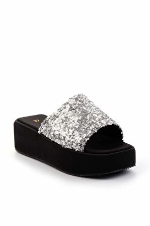 Lame Pullu  Kadın Terlik K04778300753