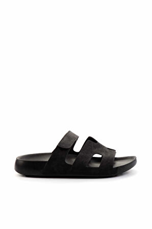 Siyah Nubuk  Kadın Terlik K04819301101