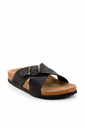 Siyah Nubuk  Kadın Terlik K04819301201