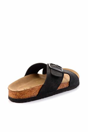 Siyah Nubuk  Kadın Terlik K04819301201