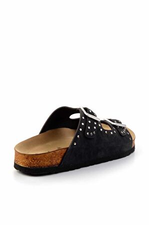 Siyah Nubuk  Kadın Terlik K04819010101