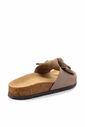 Vizon Nubuk  Kadın Terlik K04819300801