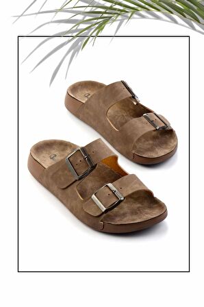 Vizon Nubuk  Kadın Terlik K04819301301