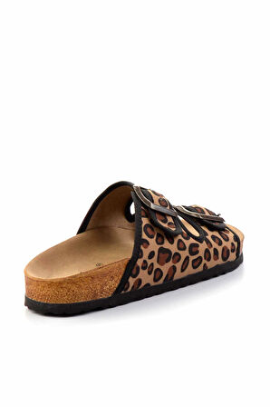 Leopar Kumaş  Kadın Terlik K04819182204