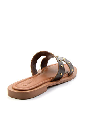 Kahve Leather Kadın Terlik K04826053603