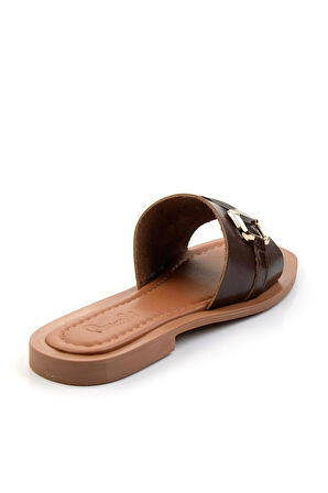 Kahve Leather Kadın Terlik K04826076503