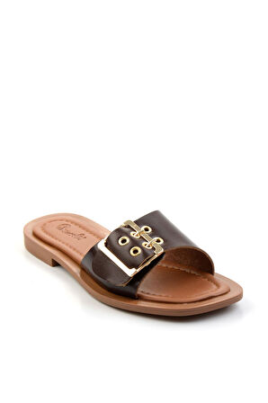 Kahve Leather Kadın Terlik K04826076403
