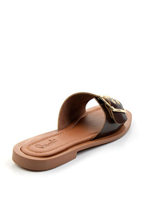 Kahve Leather Kadın Terlik K04826076403