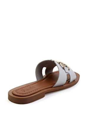 Beyaz Leather Kadın Terlik K04826053503