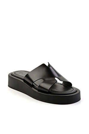 Siyah Leather Kadın Terlik K04826054003