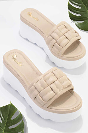 Beyaz Leather Kadın Terlik K04826053703