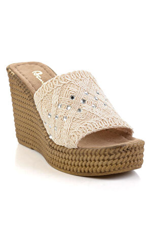 Beyaz  Kadın Terlik K04823121787