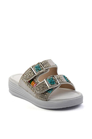 Beyaz  Kadın Terlik K04823140087