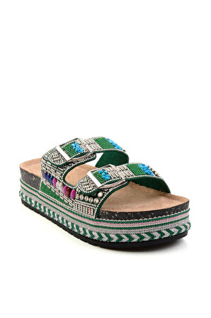 Yeşil  Kadın Terlik K04824708087