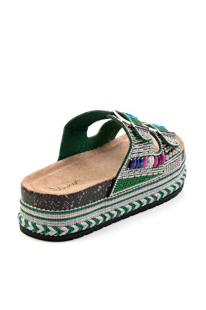 Yeşil  Kadın Terlik K04824708087