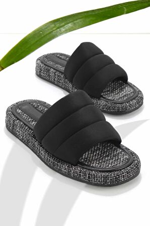 Bambi Siyah Anorak  Kadın Terlik K04868024685