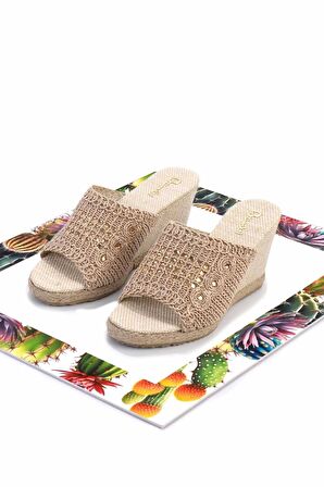 Vizon Örgü  Kadın Terlik K04874013716