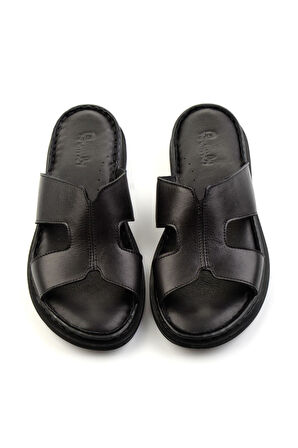 Siyah Leather Kadın Terlik K04907031403