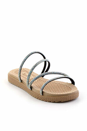 Lame Taşlı  Kadın Terlik K04956220587