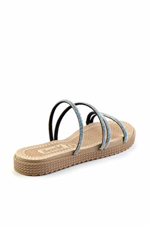 Lame Taşlı  Kadın Terlik K04956220587