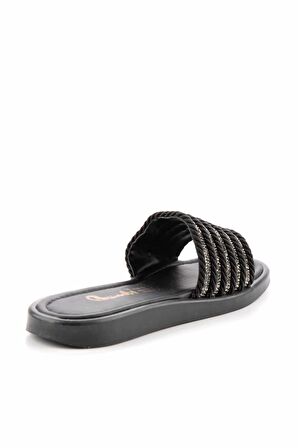 Siyah Örgü  Kadın Terlik K04956750416