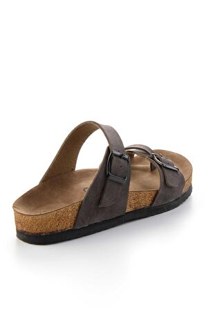 Bambi Kahve Nubuk  Kadın Terlik K04956010201