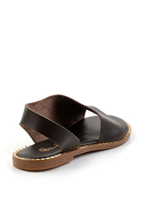 Kahve  Kadın Sandalet K05021010009