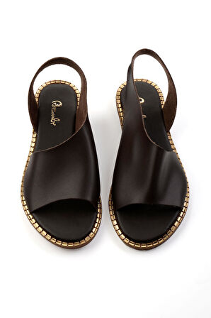 Kahve  Kadın Sandalet K05021010009