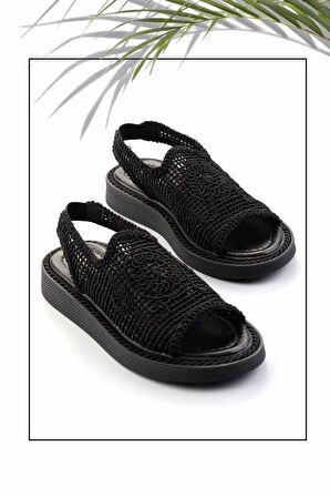 Siyah  Kadın Sandalet K05021010516