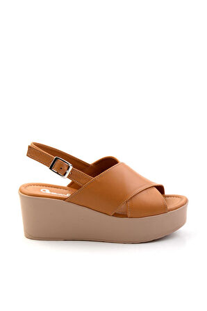 Taba Leather Kadın Sandalet K05040030503