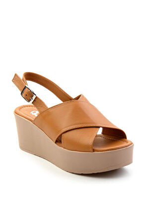 Taba Leather Kadın Sandalet K05040030503