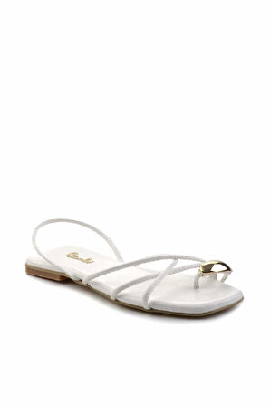 Beyaz  Kadın Sandalet K05137031507